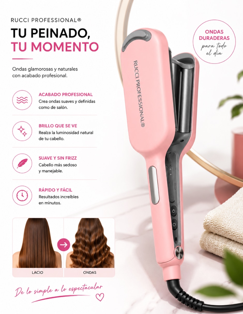 Waflera aero wave hc122 placas de cerámica - titanio 4