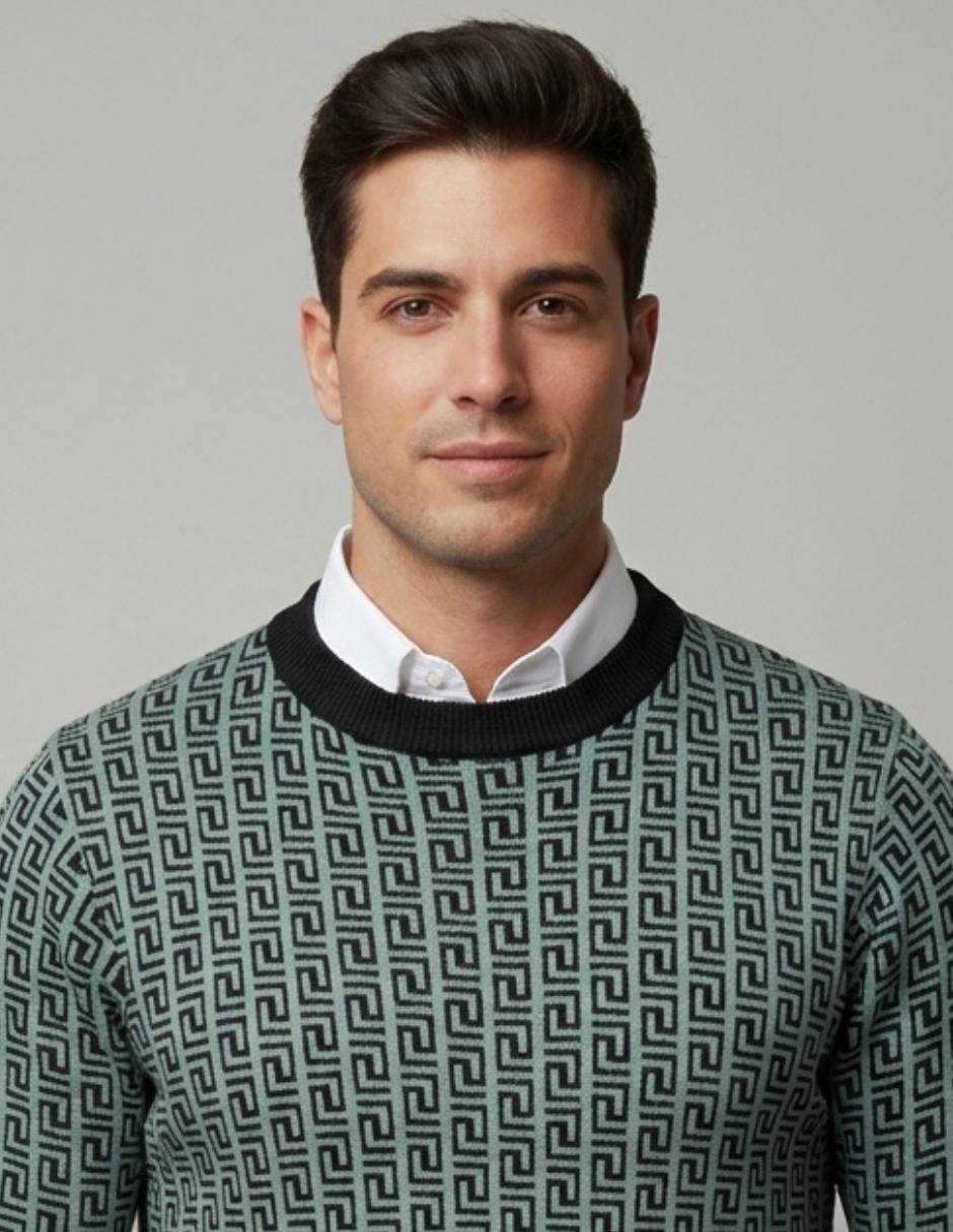 Suéter cuello redondo para hombre 4