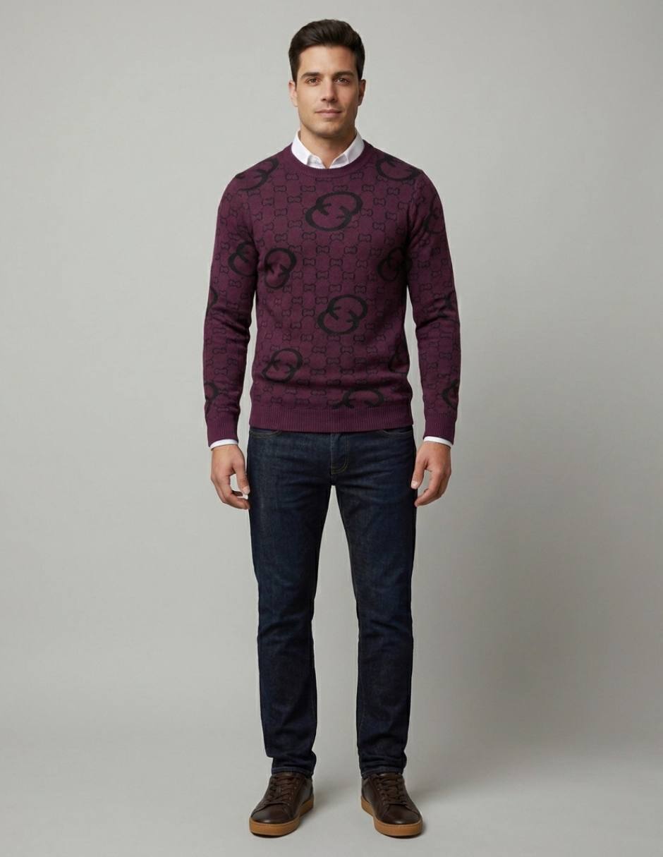 Suéter cuello redondo para hombre 4