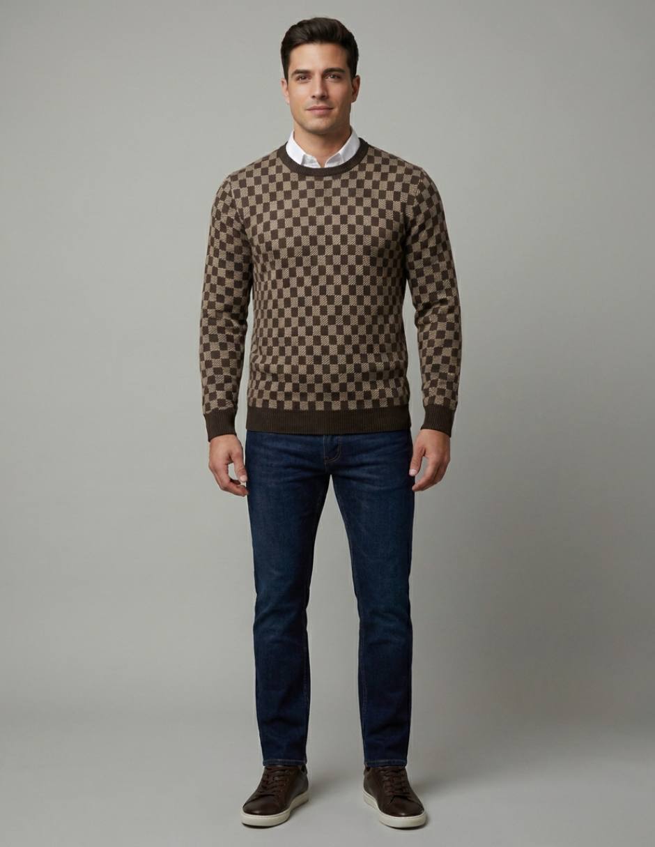 Suéter cuello redondo para hombre 4