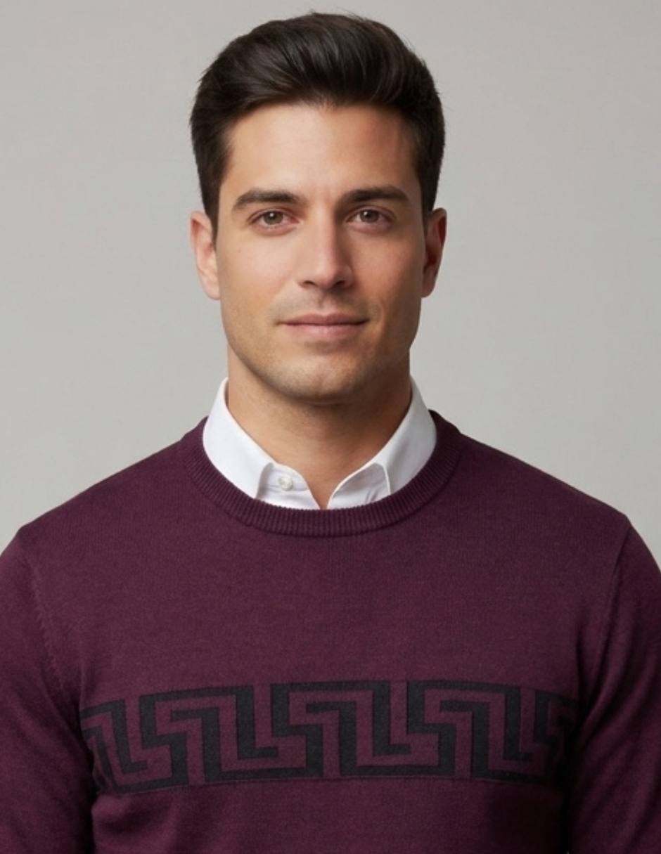 Suéter cuello redondo para hombre 2