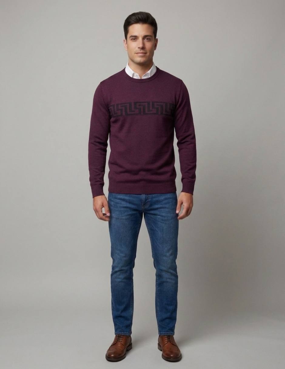 Suéter cuello redondo para hombre 4