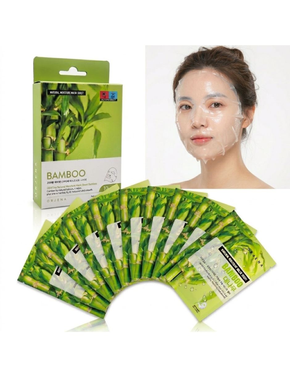 Mascarilla facial natural moisture bamboo mask sheet 25ml - mascarilla celulosa bambú purificante para purificar orjena mascarilla Mascarilla facial natural moisture bamboo mask sheet 25ml - mascarilla celulosa bambú purificante para purificar orjena mascarilla