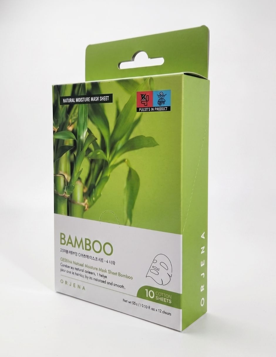 Mascarilla facial natural moisture bamboo mask sheet 25ml - mascarilla celulosa bambú purificante para purificar orjena mascarilla 2