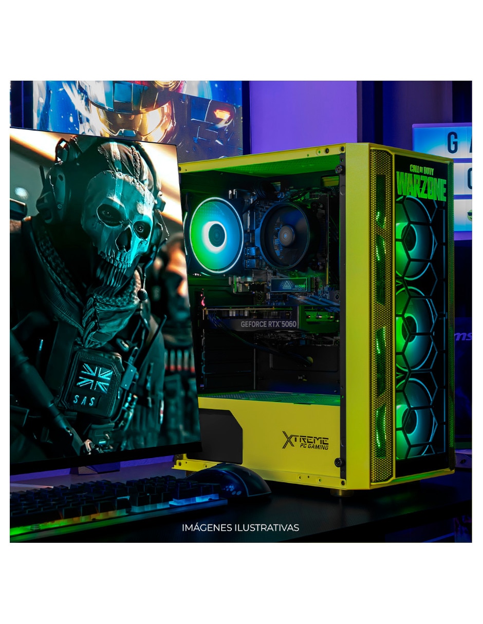 Computadora gamer 27 pulgadas full hd amd ryzen 7 nvidia geforce rtx 5060 16 gb ram 1 tb ssd 10