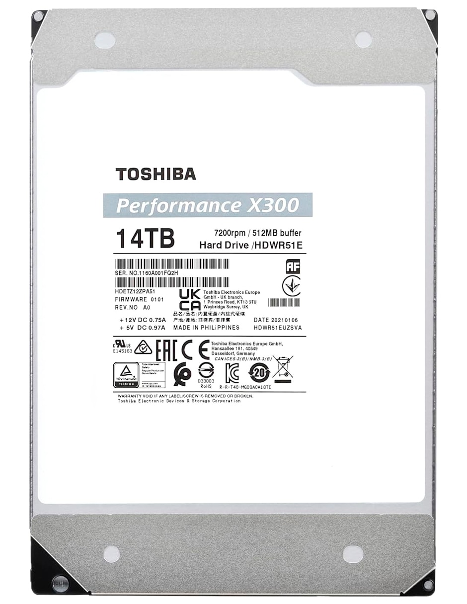 Almacenamiento interno disco duro interno toshiba de 14 tb