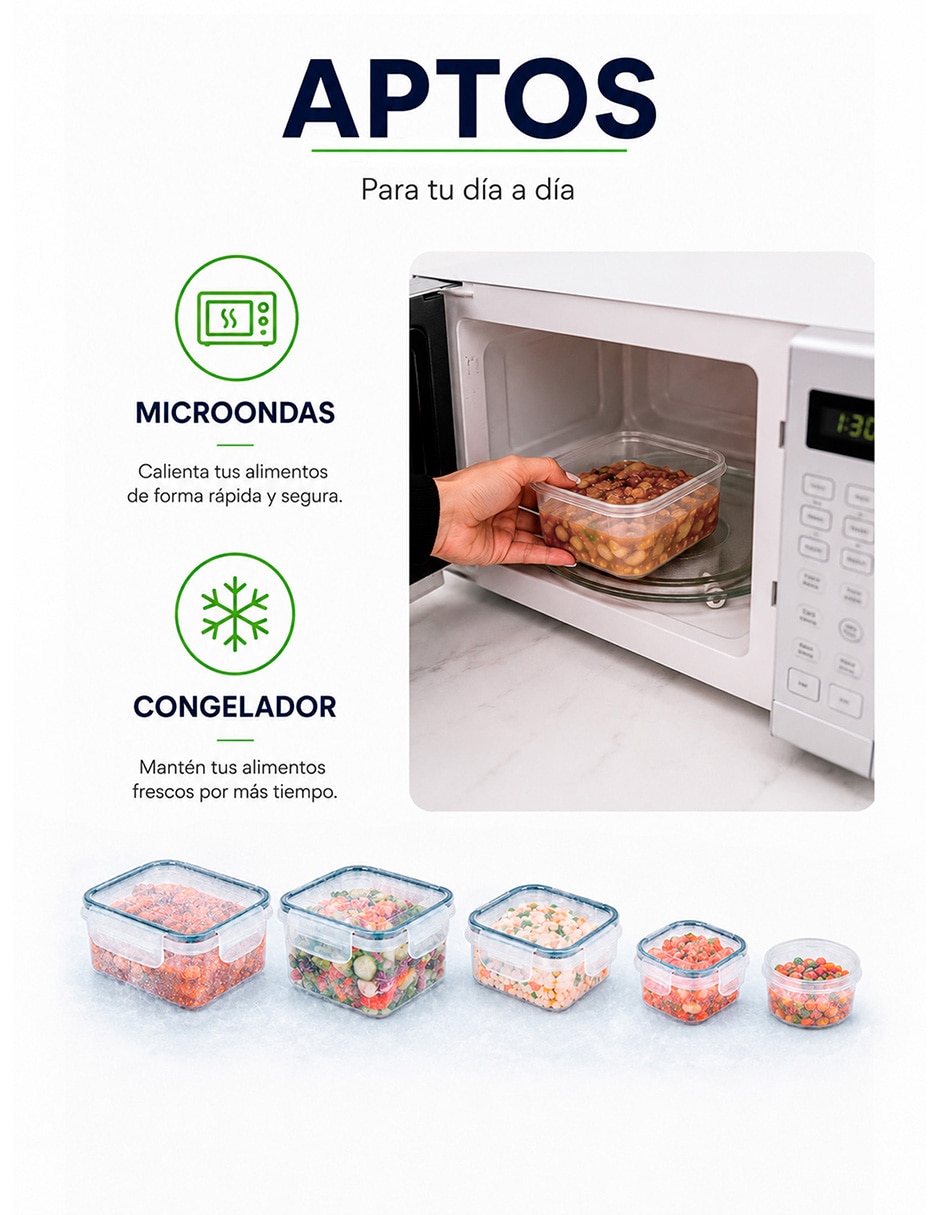 Set contenedores de polipropileno 42 piezas 5