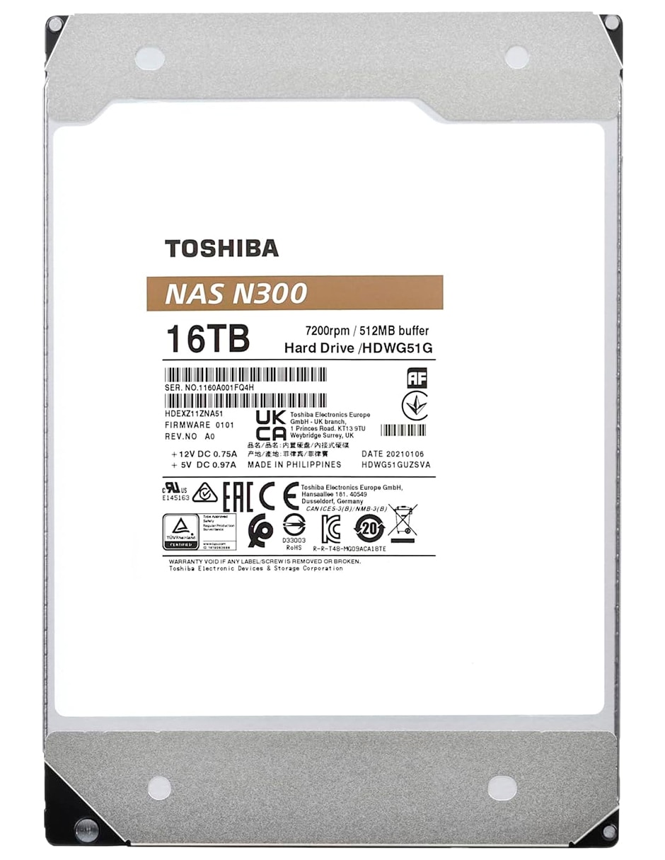 Almacenamiento interno disco duro interno toshiba de 16 tb