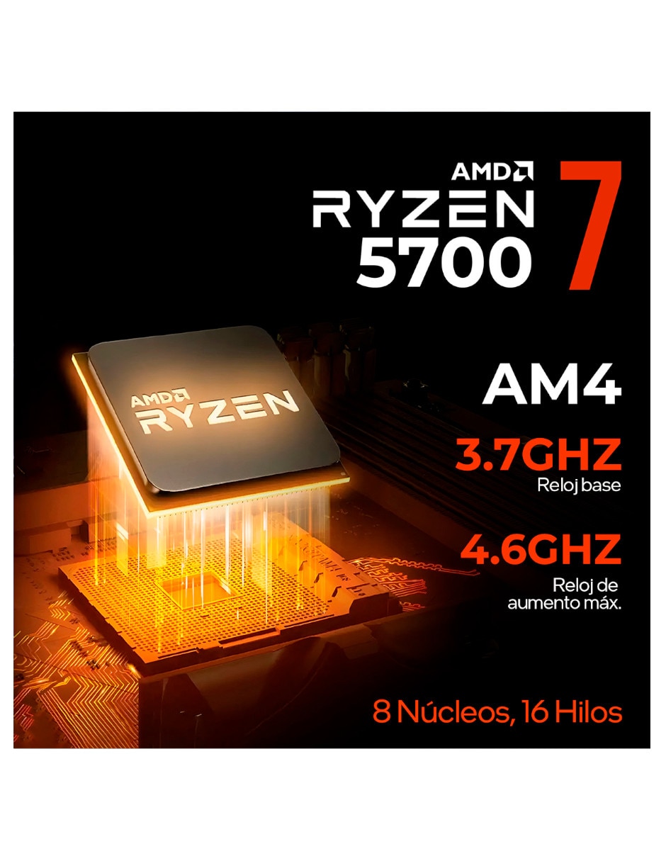 Computadora gamer 27 pulgadas full hd amd ryzen 7 nvidia geforce rtx 5060 16 gb ram 1 tb ssd 9