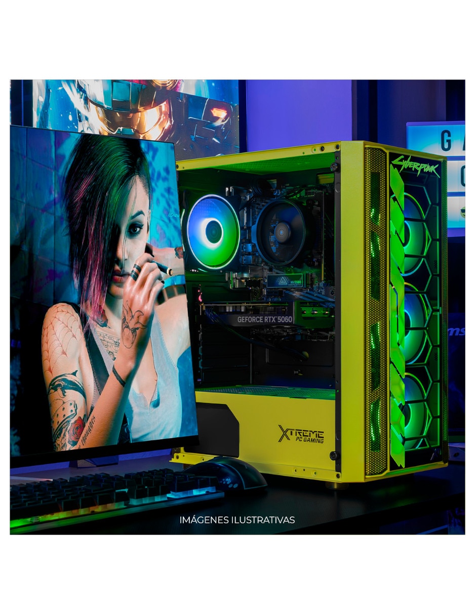Computadora gamer 27 pulgadas full hd amd ryzen 7 nvidia geforce rtx 5060 16 gb ram 1 tb ssd 10