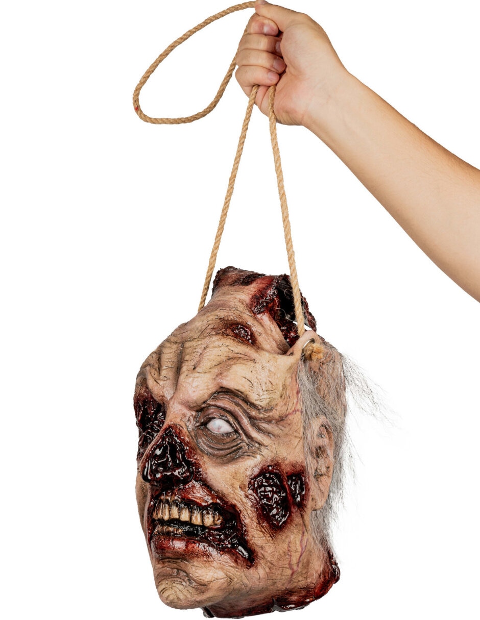 Colgante para disfraz de cabeza de zombie 2