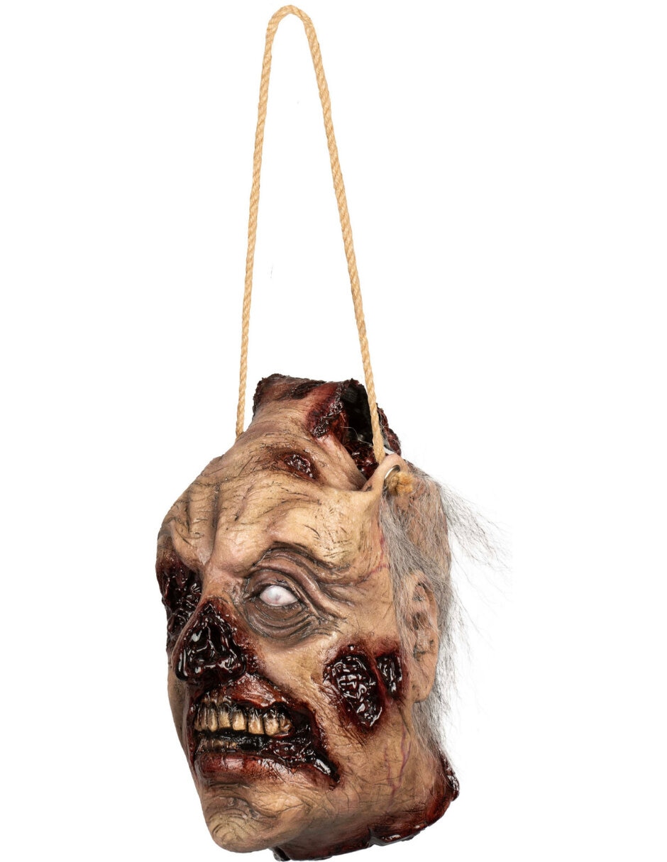 Colgante para disfraz de cabeza de zombie 6