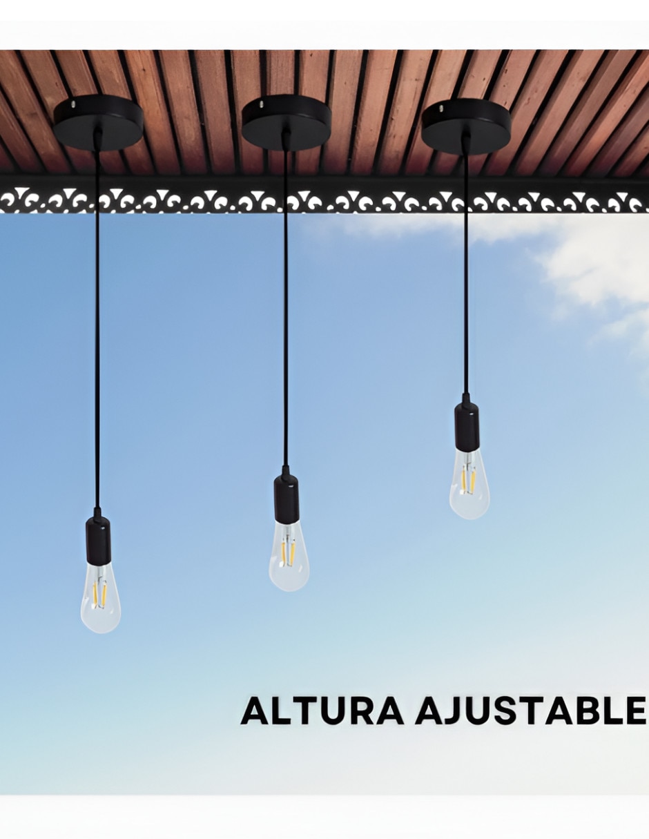 Lámpara colgante Xtellar incandescente y led