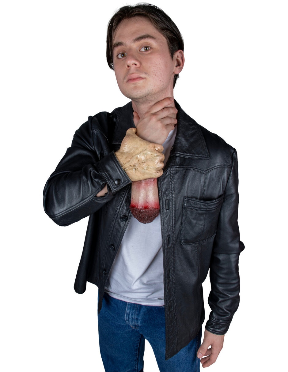 Guantes para disfraz para broma en forma de mano bromas de halloween 6