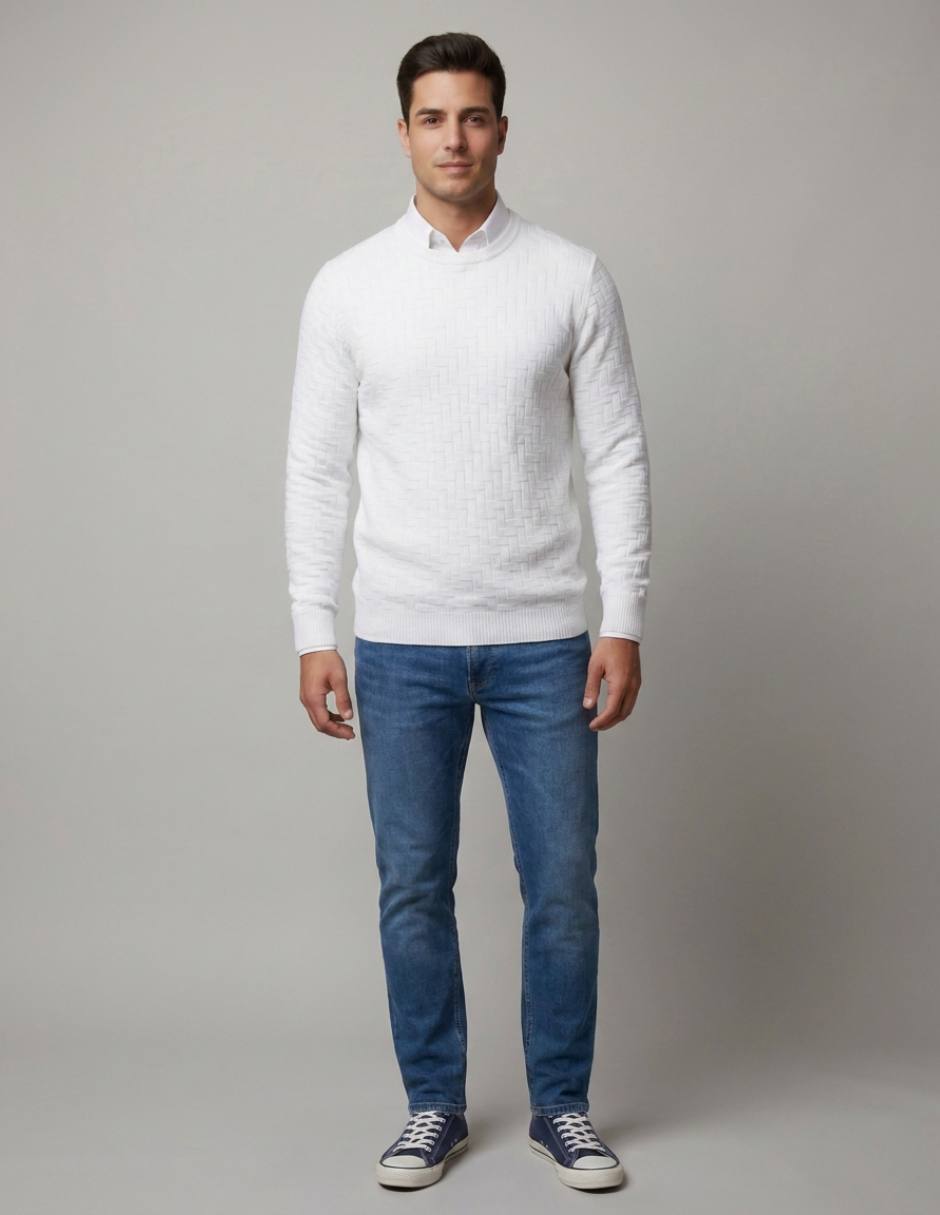 Suéter cuello redondo para hombre 4