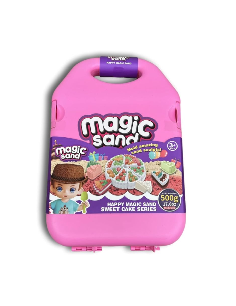 Calmito Arena Mágica para Niños con Moldes de Pasteles y Estuche Portátil Calmito Arena Mágica para Niños con Moldes de Pasteles y Estuche Portátil