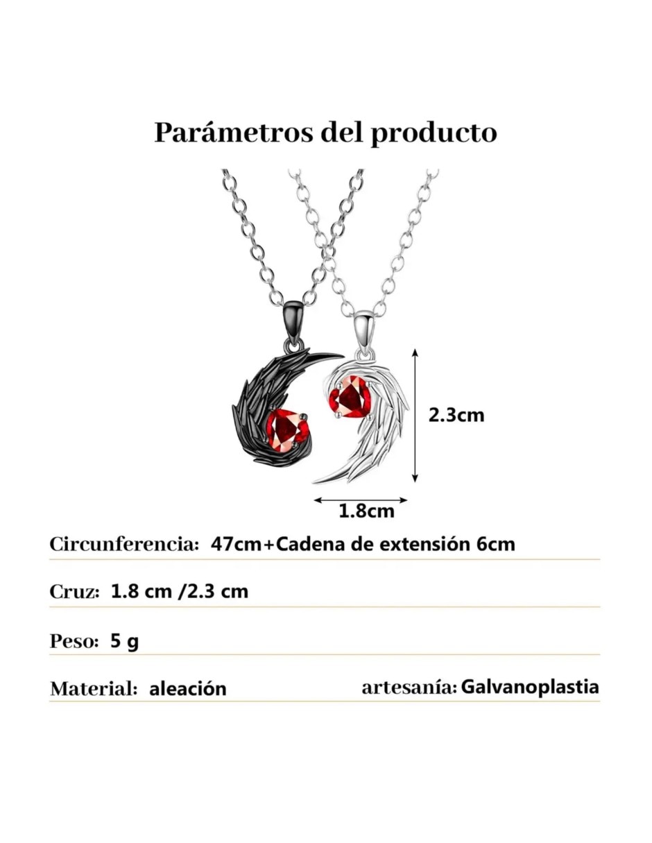 Set collar sagrado corazón diamante 2