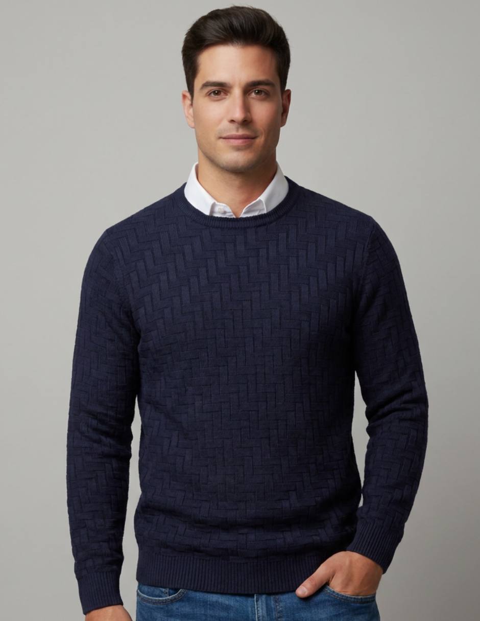 Suéter cuello redondo para hombre Suéter cuello redondo para hombre