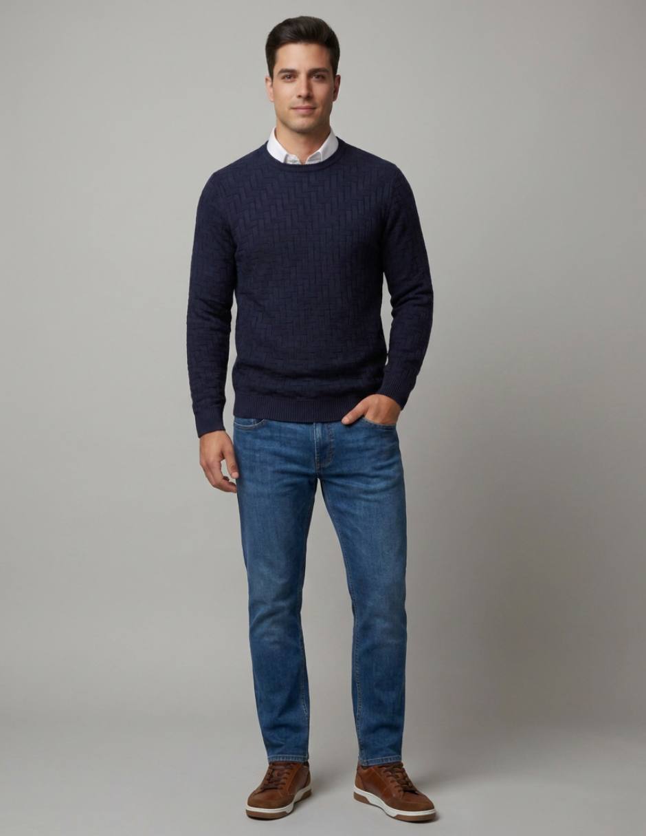 Suéter cuello redondo para hombre 4