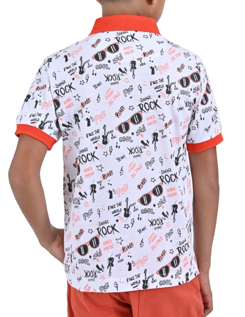 Playera tipo polo para niño 2