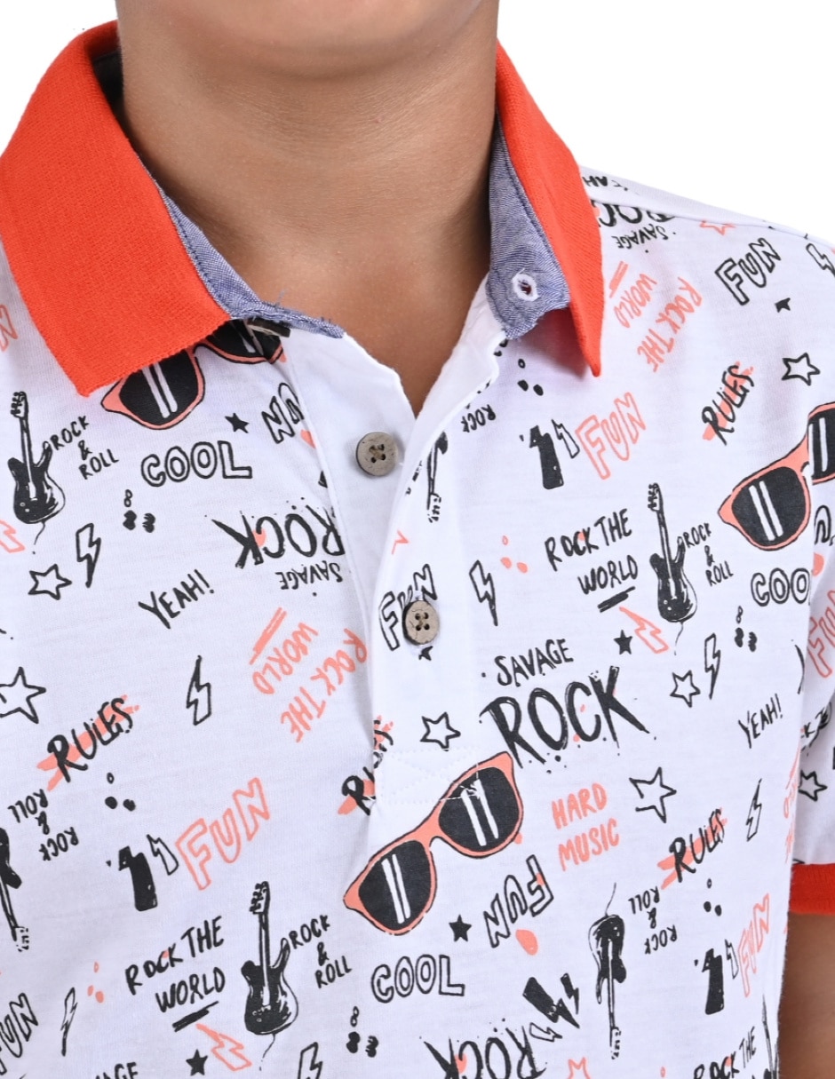 Playera tipo polo para niño 3
