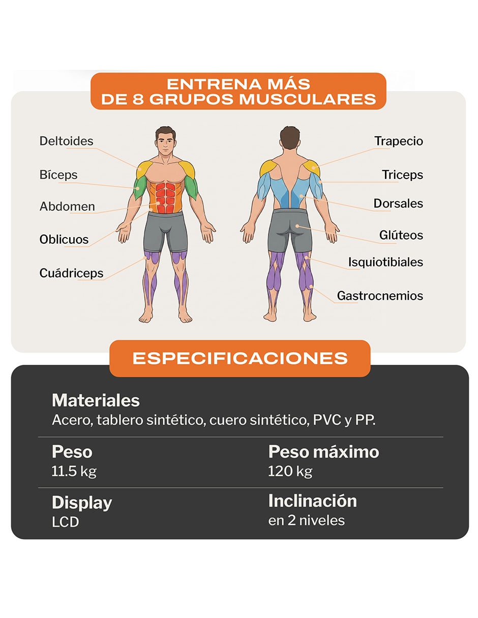 Banco para entrenamiento axis-605 3