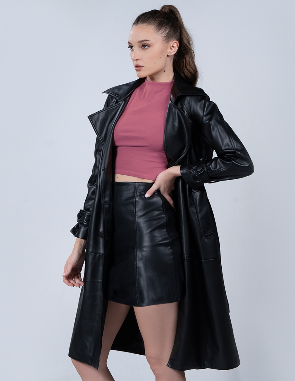 Chamarra cazadora chamarra vinylde vinipiel para mujer 2