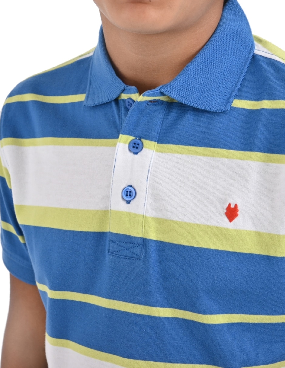 Playera tipo polo yale para niño
