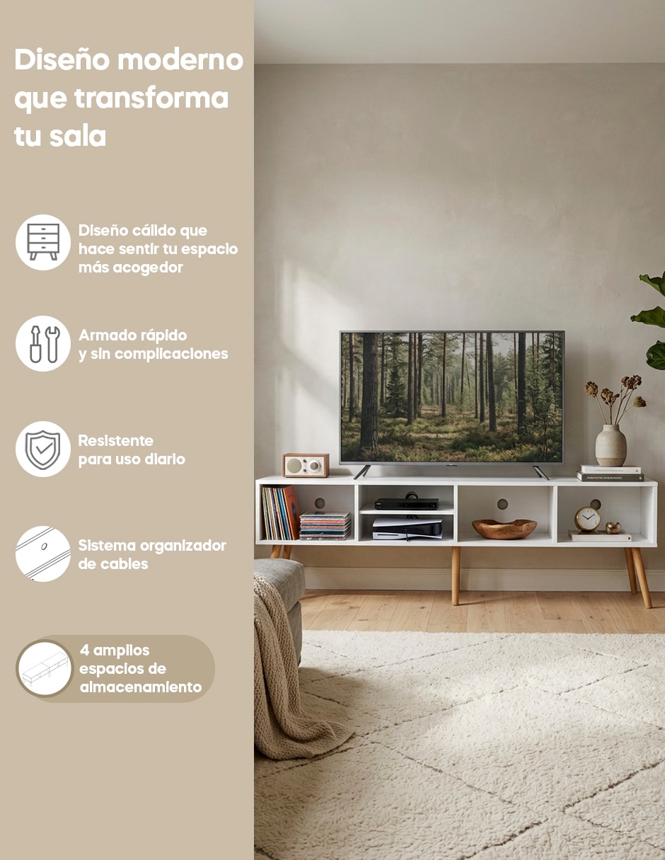 Mueble de tv arisa de mdp 4
