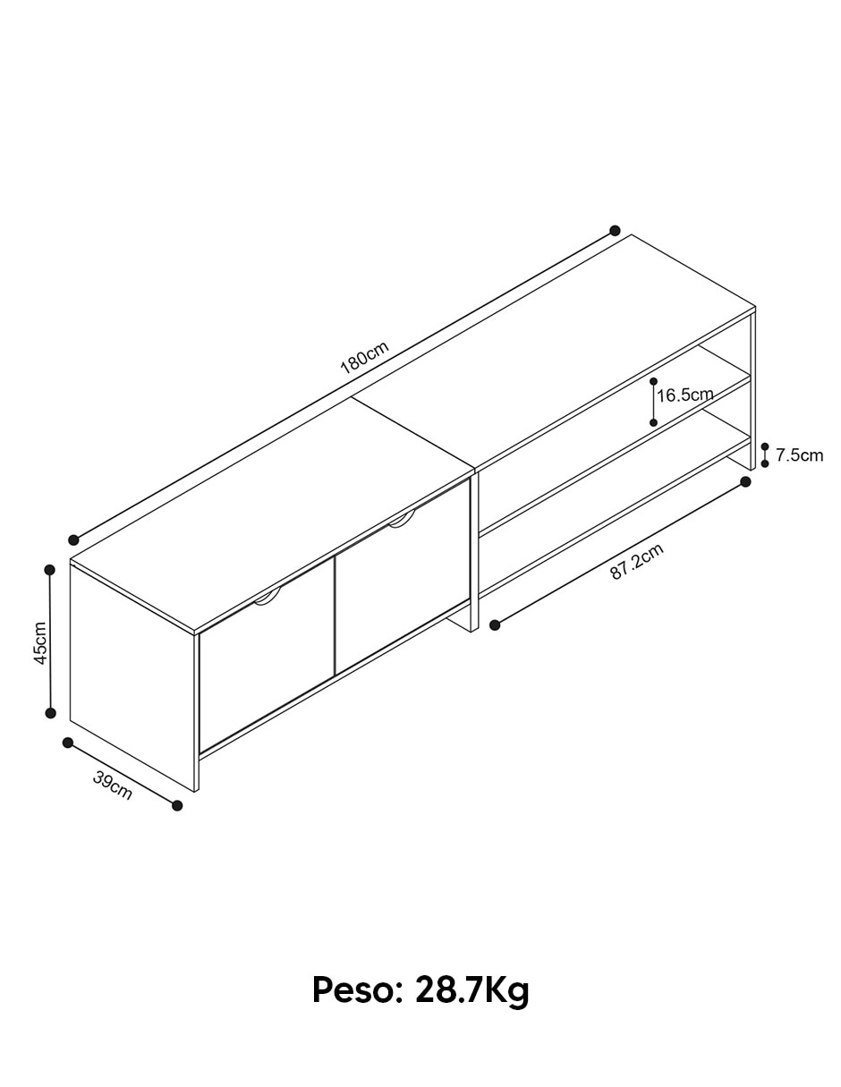 Mueble de tv hestia cafe de mdp 7