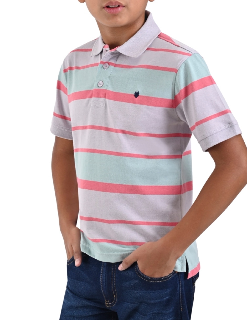 Playera tipo polo para niño 4