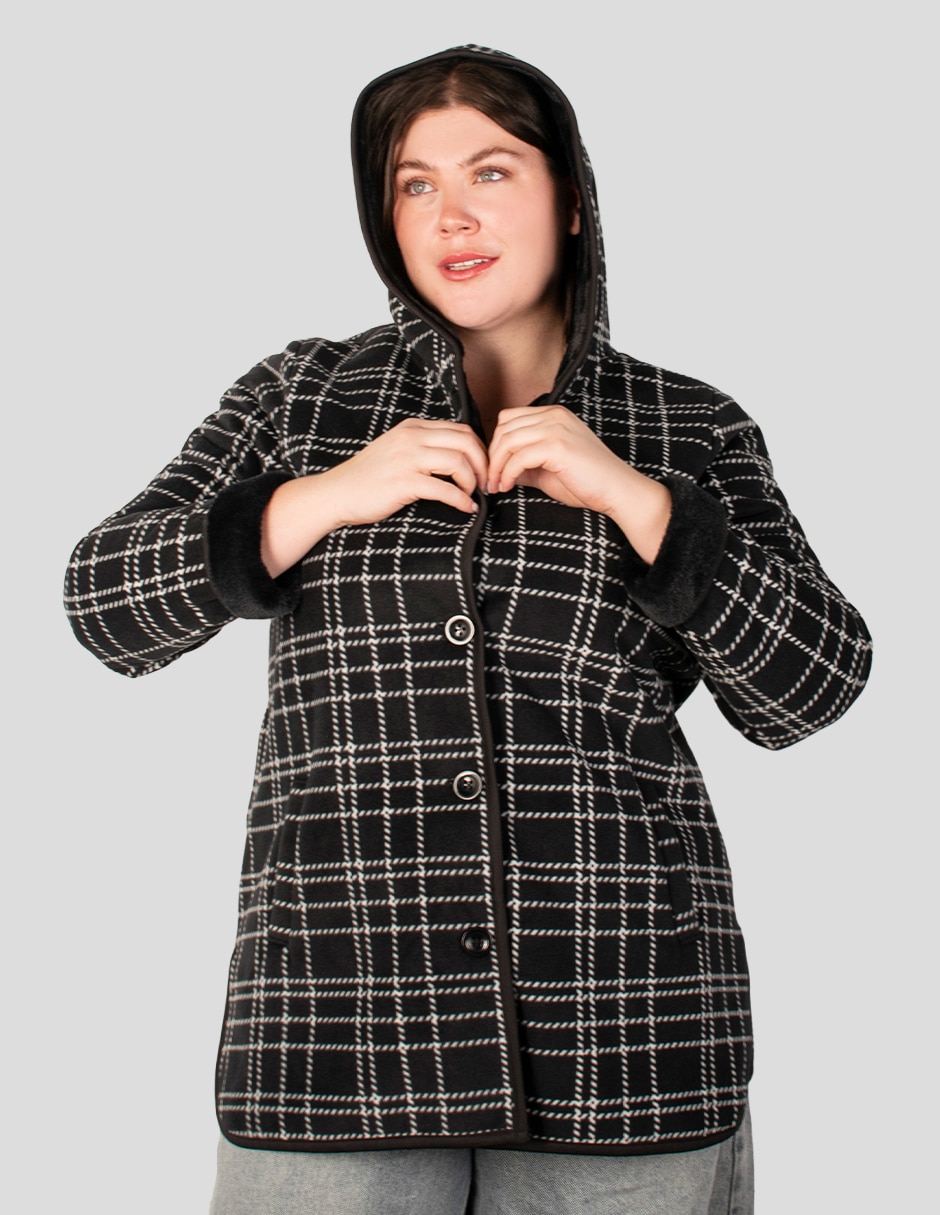Chamarra casual chamarra largade fleece para mujer 4