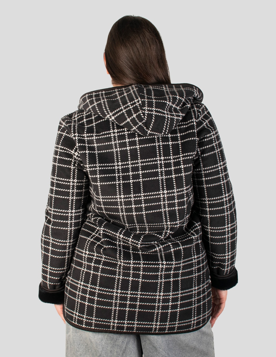 Chamarra casual chamarra largade fleece para mujer 3