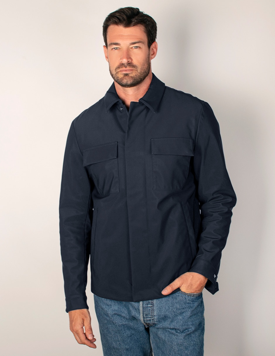 Chamarra casual chamarra cuello camisero cuello a contraste para hombre Chamarra casual chamarra cuello camisero cuello a contraste para hombre