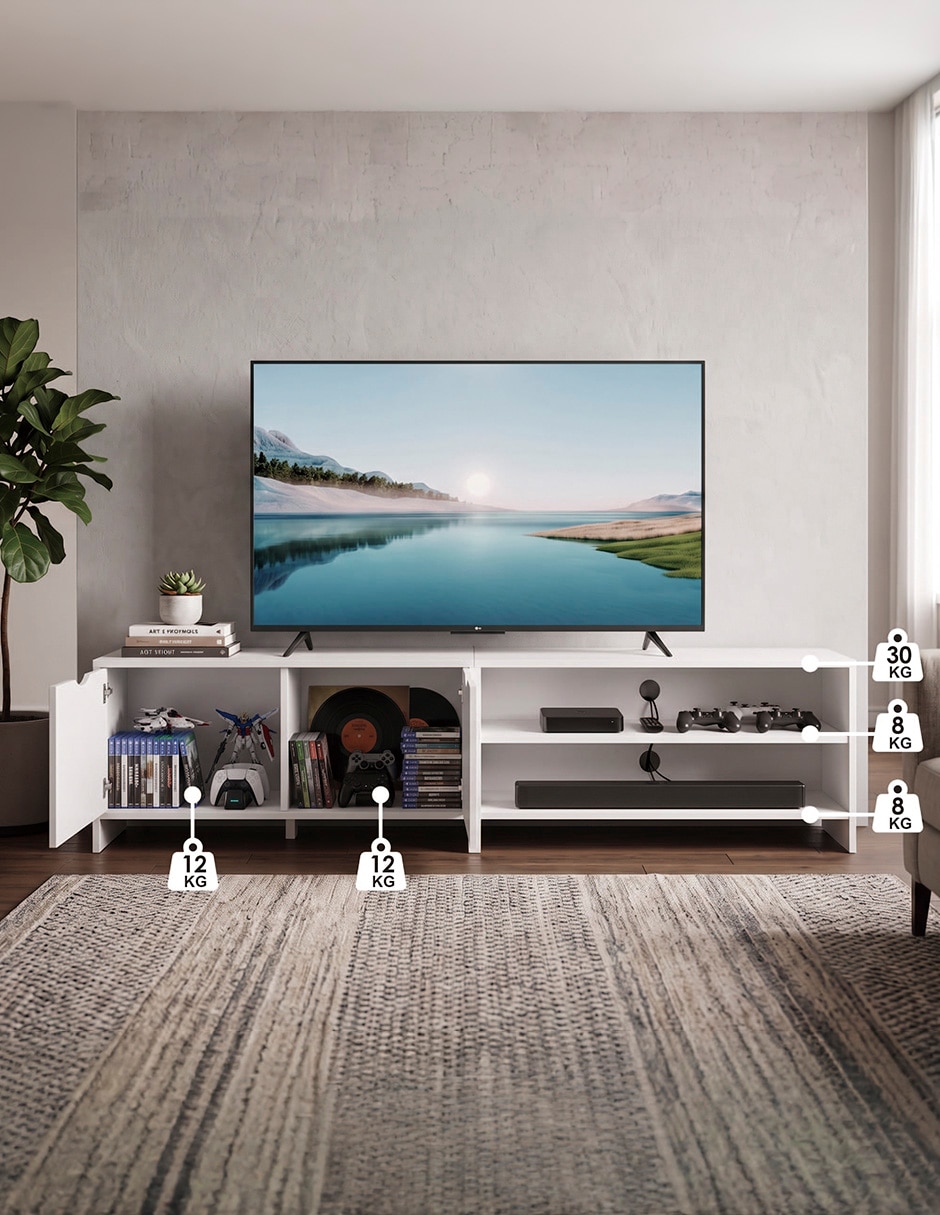 Mueble de TV Hestia blanco de MDP 4