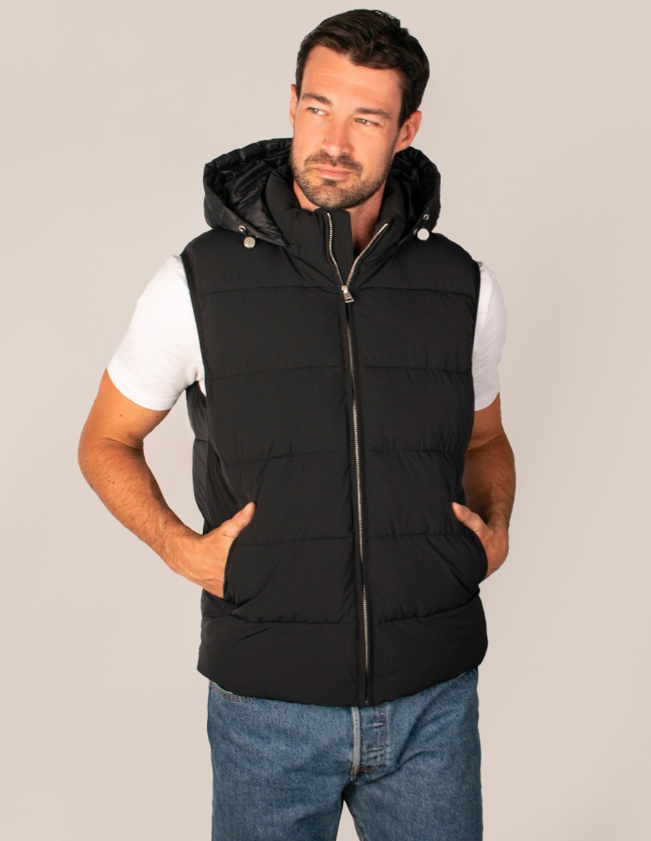 Chaleco capucha desmontable para hombre