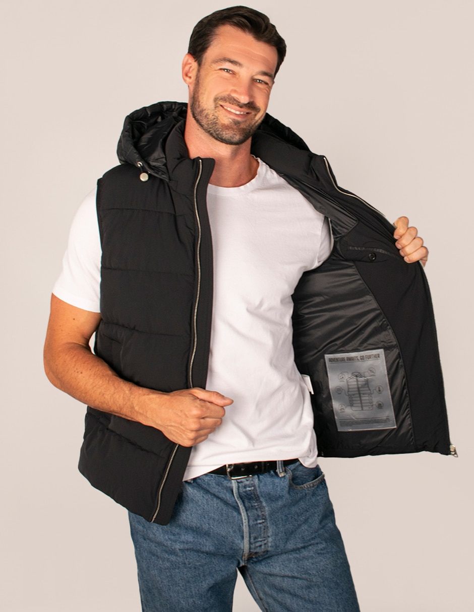 Chaleco capucha desmontable para hombre 2