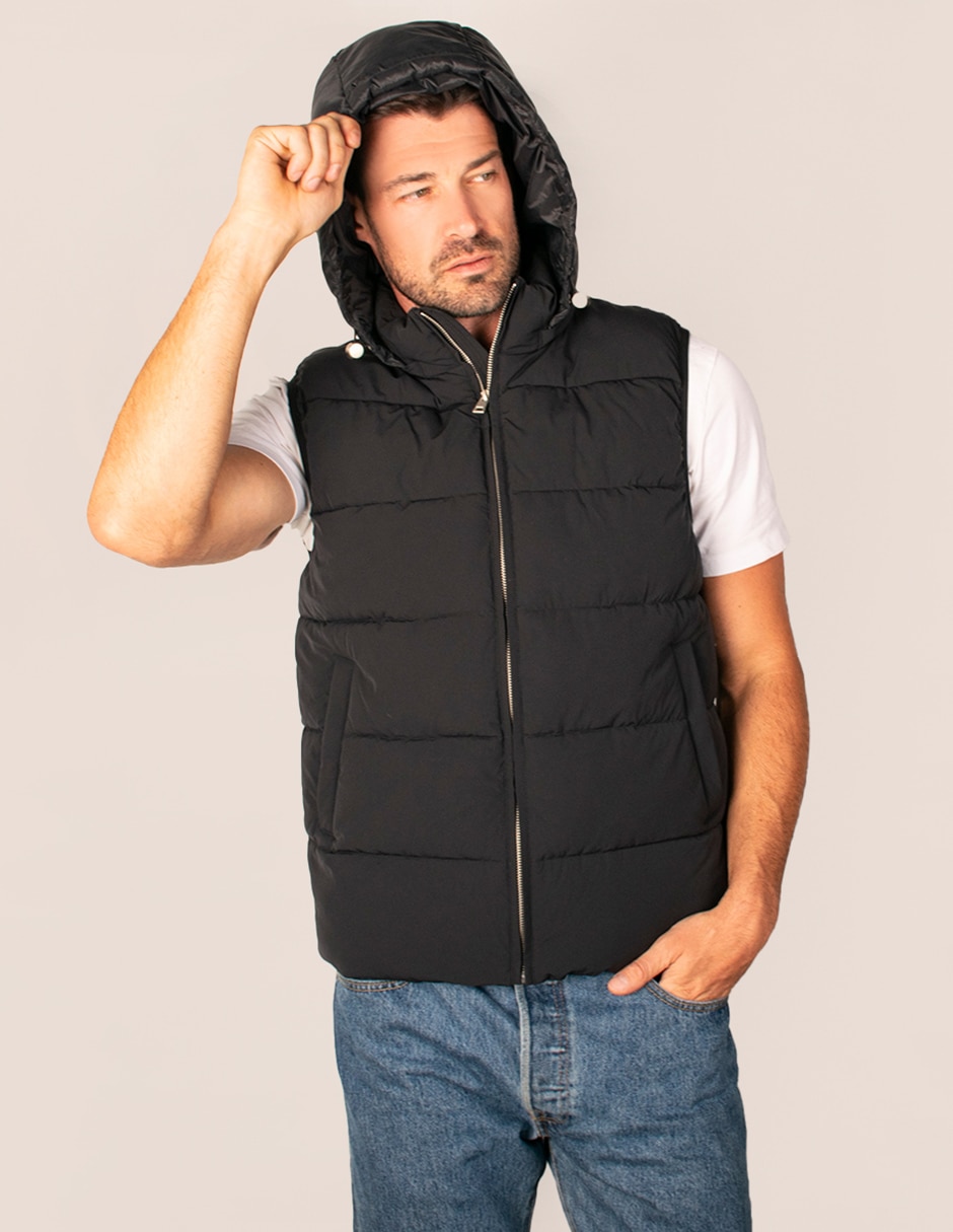 Chaleco capucha desmontable para hombre 6