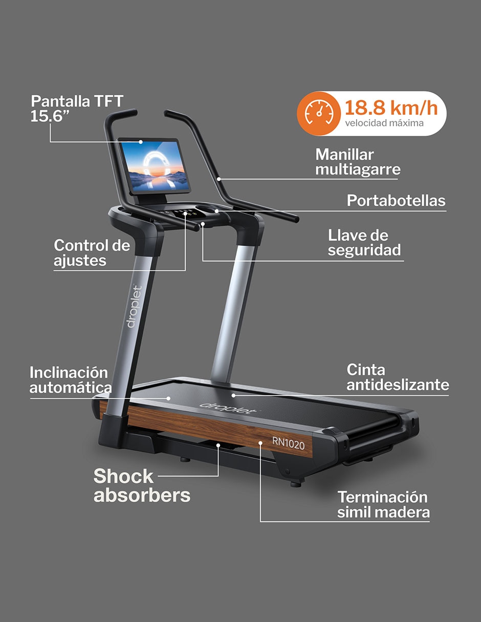 Caminadora profesional RN1020 plegable 5