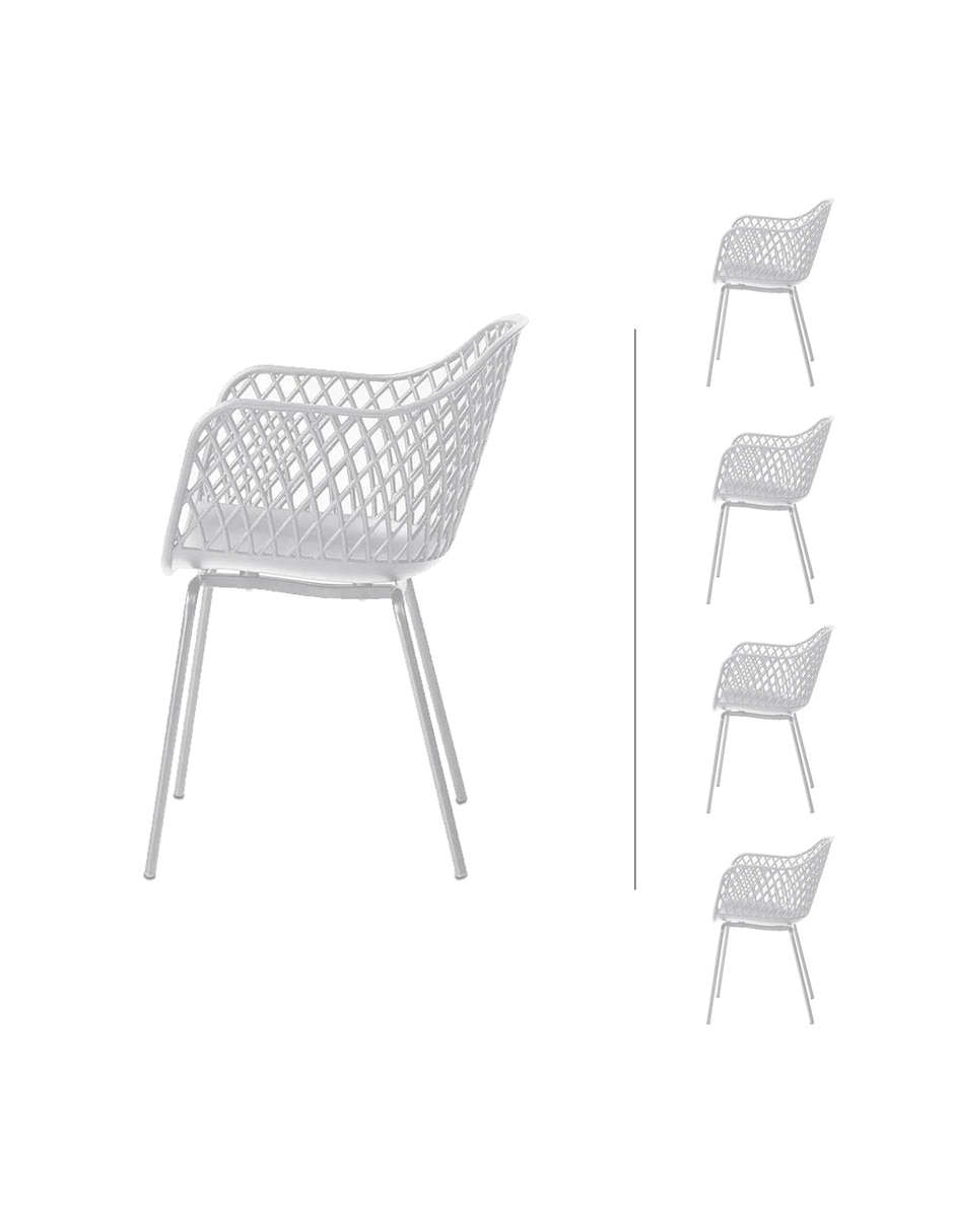 Set de sillas 4 piezas kamari de polipropileno 2