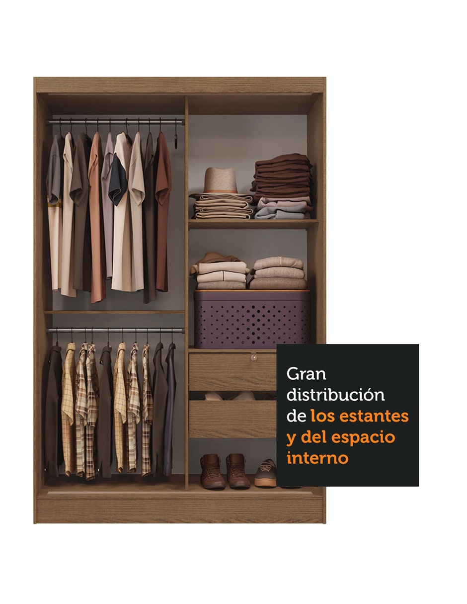 Ropero armable de MDF 11445Z1E de MDP 2