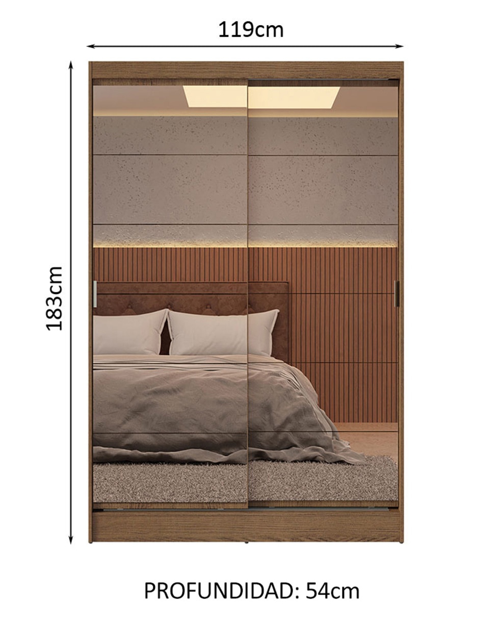 Ropero armable de MDF 11445Z2E de MDP 14