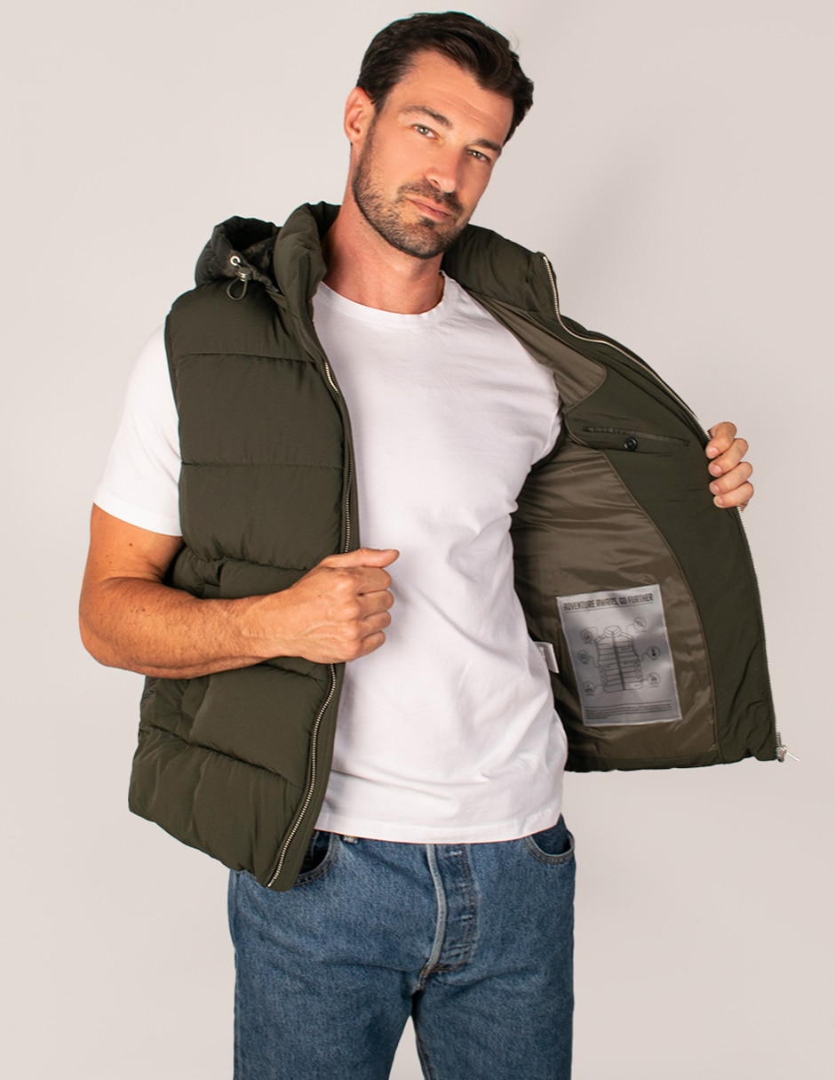 Chaleco capucha desmontable para hombre 5