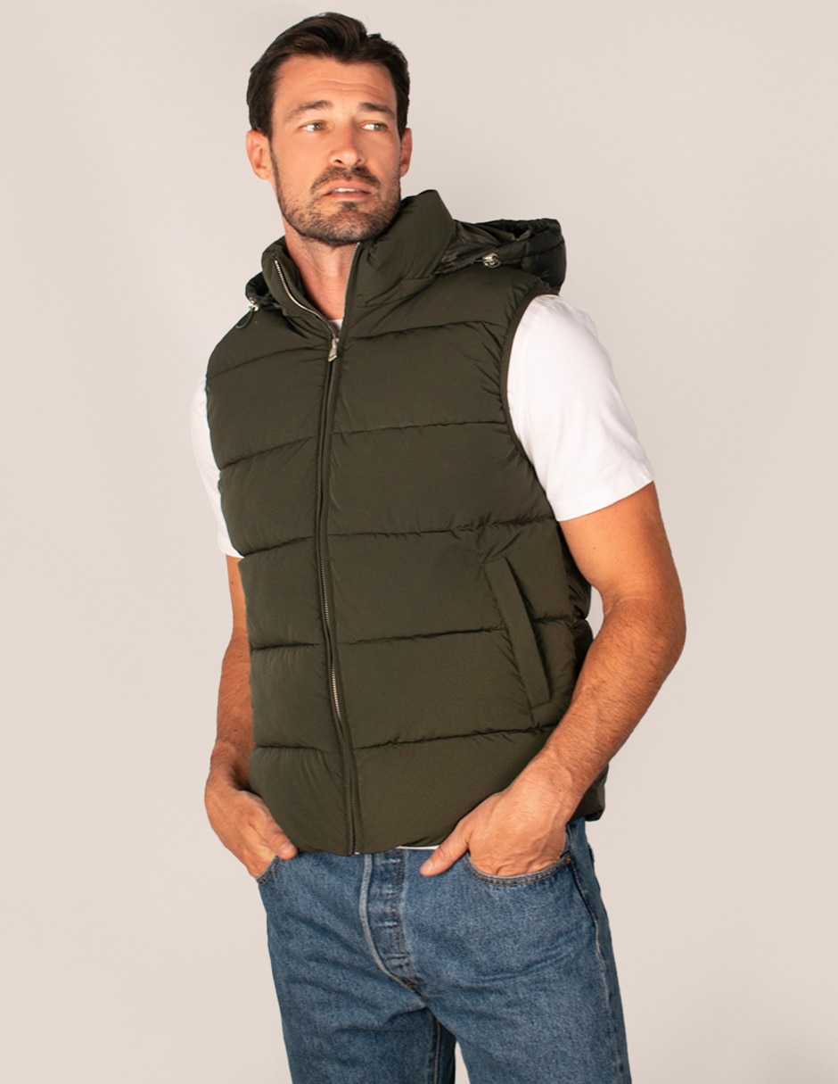 Chaleco capucha desmontable para hombre 4
