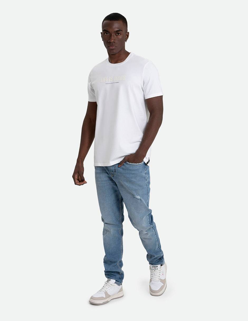 Playera playera cuello redondo para hombre 4