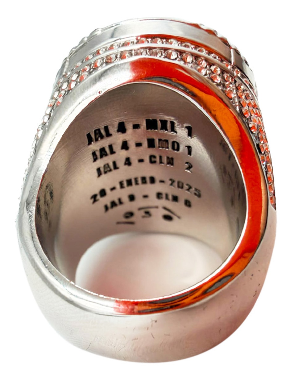 Anillo charros de jalisco de metal plateado 2