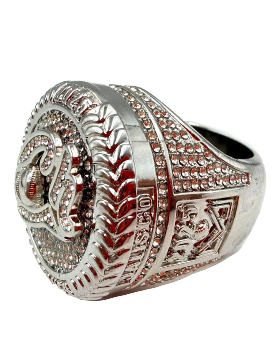 Anillo charros de jalisco de metal plateado 4
