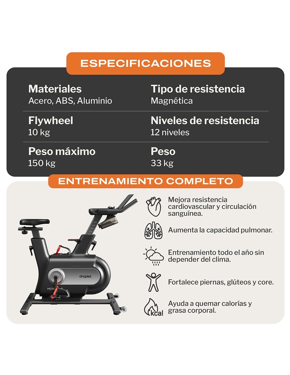 Bicicleta fija modelo mg10 de acero 2