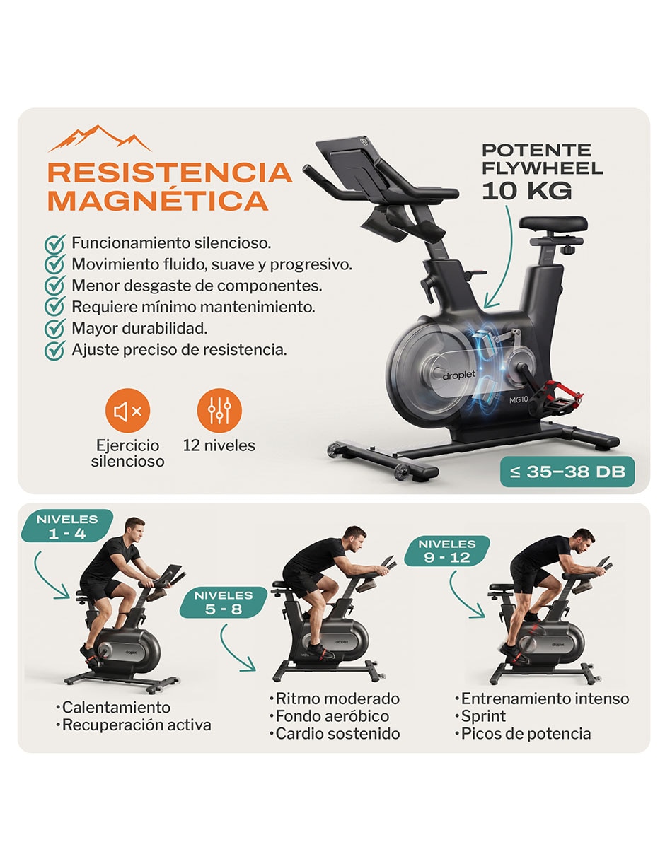 Bicicleta fija modelo mg10 de acero 5
