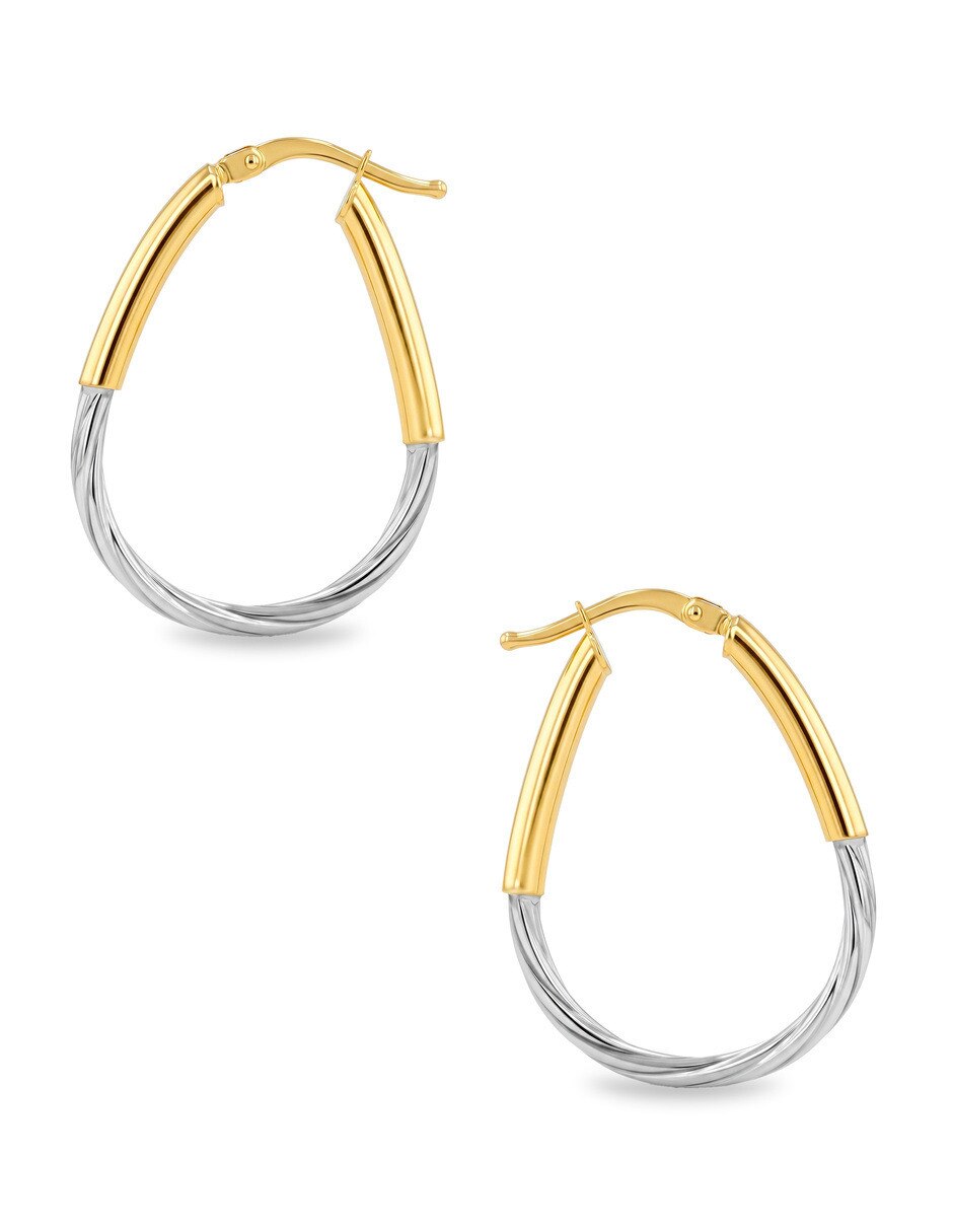 Arracadas joyerias bizzarro de oro amarillo 10 k con acabado brillante